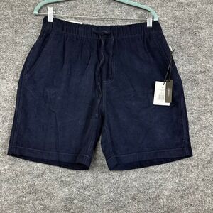 Onia Corduroy Pull On Shorts Mens M Medium Deep Navy Blue Casual Comfy‎ NWT